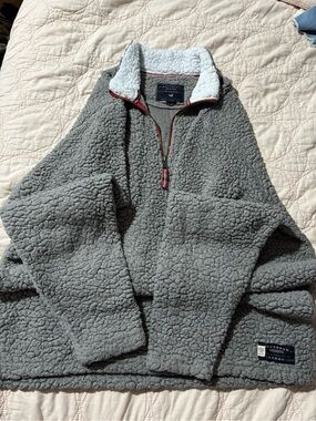 Southern Marsh Gray Sherpa Pullover - Soft Fleece
